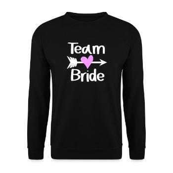 Team Braut - Unisex Pullover - Schwarz - Vorne - Alina (178cm) & Michal (187cm)