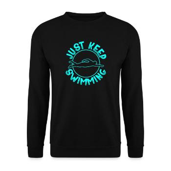 Schwimmen Schwimmer - Unisex Pullover - Schwarz - Vorne - Alina (178cm) & Michal (187cm)