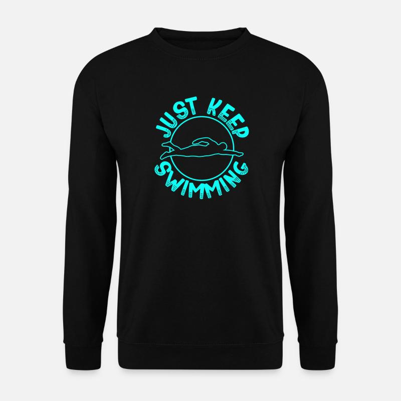 Schwimmen Schwimmer - Unisex Pullover - Schwarz