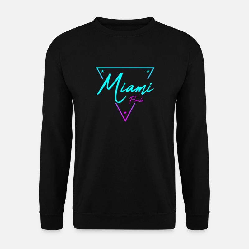 Miami Neon Font Gradient - Unisex Sweatshirt - black