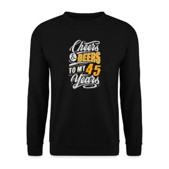 45e anniversaire de la bière - Sweat-shirt Unisexe - noir - Devant - Alina (178cm) & Michal (187cm)
