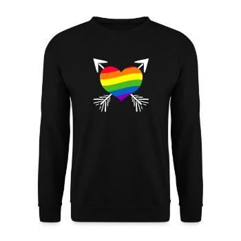 Arc-en-ciel - Sweat-shirt Unisexe - noir - Devant - Alina (178cm) & Michal (187cm)