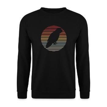 Kakapo Vintage - Unisex Pullover - Schwarz - Vorne - Alina (178cm) & Michal (187cm)