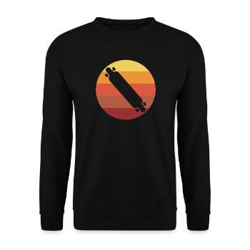 Longboarden Longboard Vintage - Unisex Pullover - Schwarz - Vorne - Alina (178cm) & Michal (187cm)