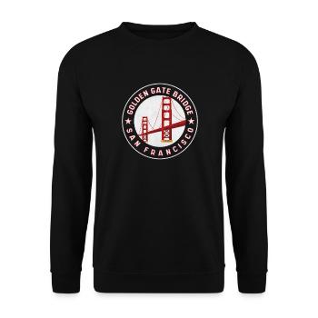 Golden Gate Bridge San Francisco - Unisex Sweatshirt - black - Front - Alina (178cm) & Michal (187cm)