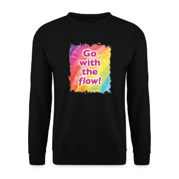 Rainbow flow - Sonja Ariel von Staden - Unisex Pullover - Schwarz - Vorne - Alina (178cm) & Michal (187cm)