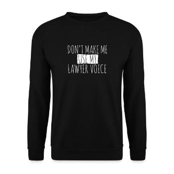 Anwalt Jurist - Unisex Pullover - Schwarz - Vorne - Alina (178cm) & Michal (187cm)