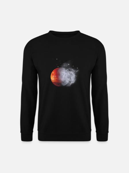 Red moon in fog dust - Unisex Sweatshirt - black