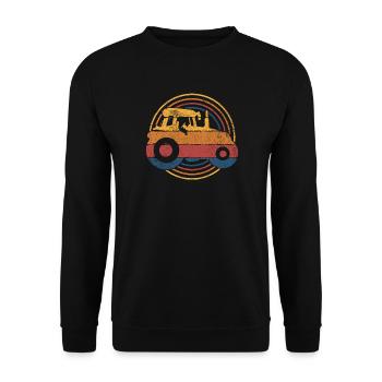 Traktor Vintage - Unisex Pullover - Schwarz - Vorne - Alina (178cm) & Michal (187cm)