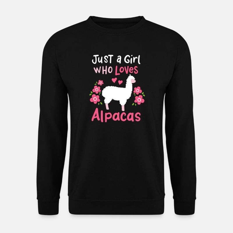 Alpakas Alpaka-Liebhaber - Unisex Pullover - Schwarz