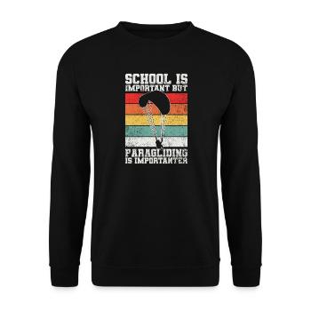 Gleitschirmfliegen Paragliding - Unisex Pullover - Schwarz - Vorne - Alina (178cm) & Michal (187cm)