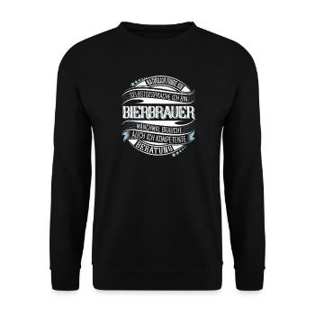 Bierbrauer - Unisex Pullover - Schwarz - Vorne - Alina (178cm) & Michal (187cm)