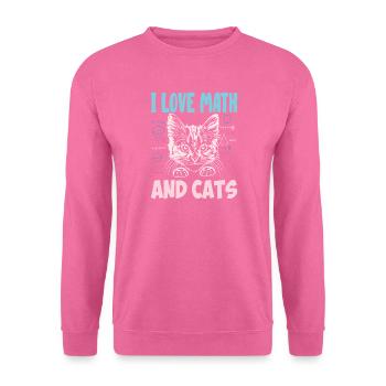 Math Kitty Cat I Love Math And Cats Math Teacher - Unisex Sweatshirt - pink - Front
