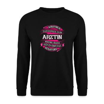 Ärztin - Unisex Pullover - Schwarz - Vorne - Alina (178cm) & Michal (187cm)