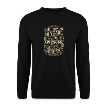 29. Geburtstag - Unisex Pullover - Schwarz - Vorne - Alina (178cm) & Michal (187cm)
