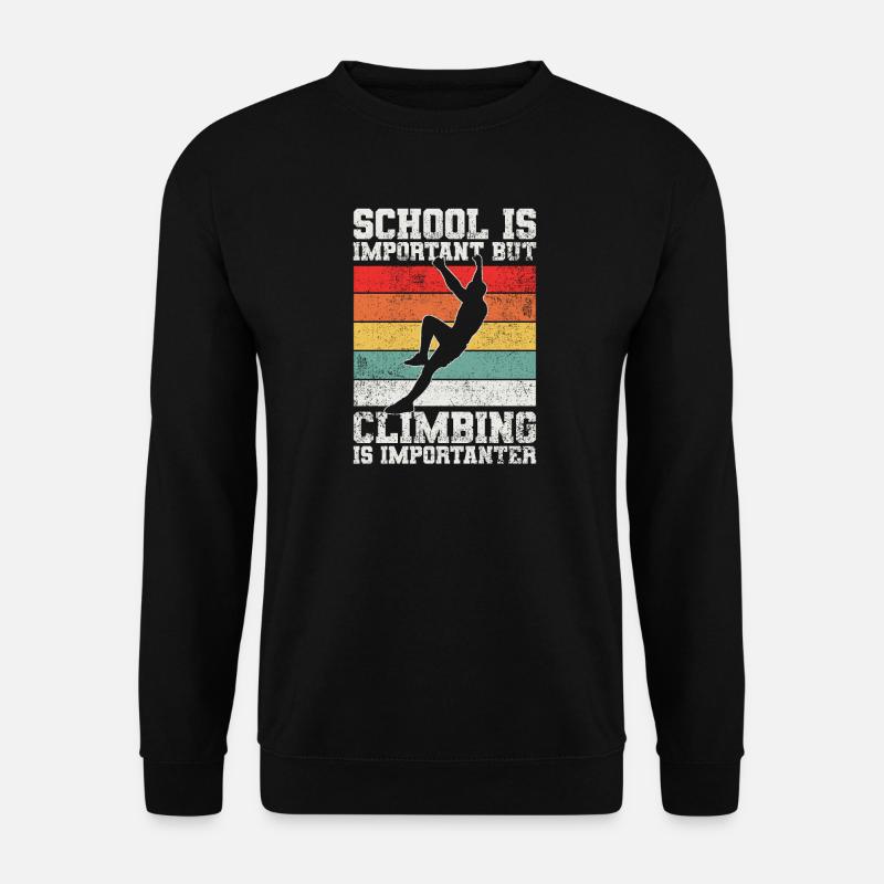 Klettern Kletterer Bouldern - Unisex Pullover - Schwarz
