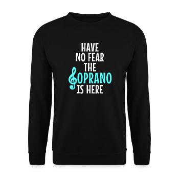 Sopran Chor Gesang - Unisex Pullover - Schwarz - Vorne - Alina (178cm) & Michal (187cm)
