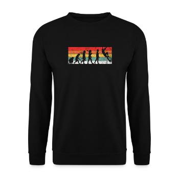 Kletterer Evolution - Unisex Pullover - Schwarz - Vorne - Alina (178cm) & Michal (187cm)