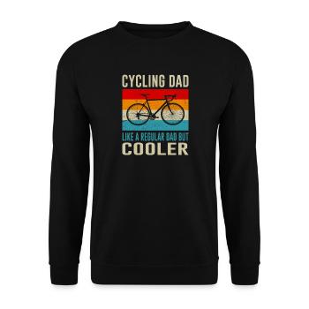 Cycling Dad Bike Rider - Unisex Sweatshirt - black - Front - Alina (178cm) & Michal (187cm)