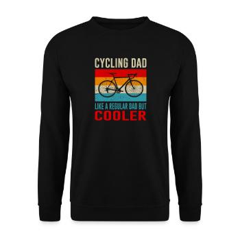 Cycling Dad Bike Rider Gift - Unisex Sweatshirt - black - Front - Alina (178cm) & Michal (187cm)