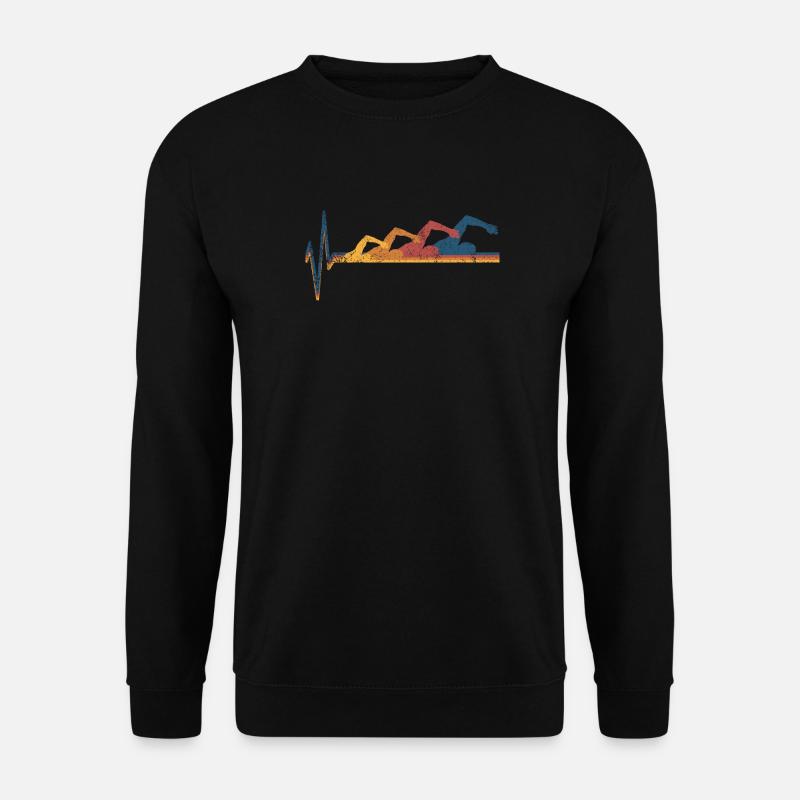 Schwimmen Schwimmer - Unisex Pullover - Schwarz