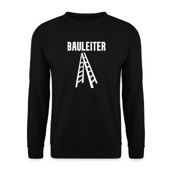 Bauleiter Leiter Wortspiel - Unisex Pullover - Schwarz - Vorne - Alina (178cm) & Michal (187cm)