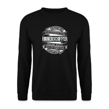 Binnenschiffer - Unisex Pullover - Schwarz - Vorne - Alina (178cm) & Michal (187cm)