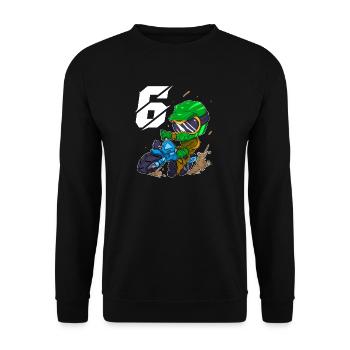 6 years Motocross children - Unisex Sweatshirt - black - Front - Alina (178cm) & Michal (187cm)