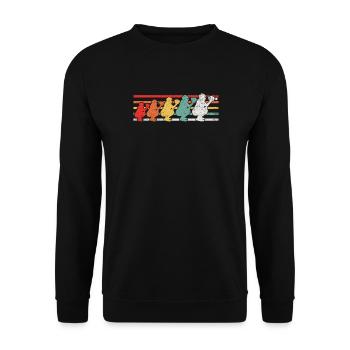 Catcher Baseball Softball - Unisex Pullover - Schwarz - Vorne - Alina (178cm) & Michal (187cm)