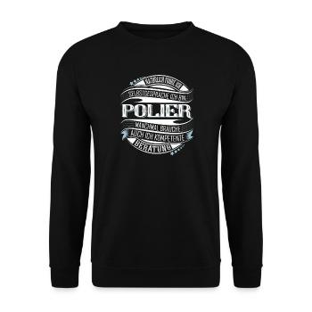 Polier - Unisex Pullover - Schwarz - Vorne - Alina (178cm) & Michal (187cm)