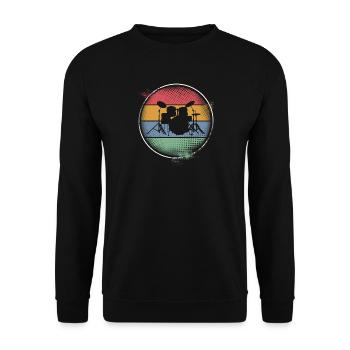 Drums - Unisex Pullover - Schwarz - Vorne - Alina (178cm) & Michal (187cm)