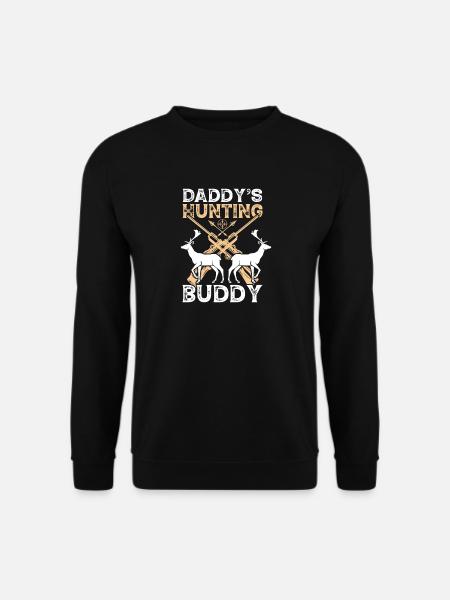 Lustiges Jagdzitat Daddys Hunting Buddy - Unisex Pullover - Schwarz