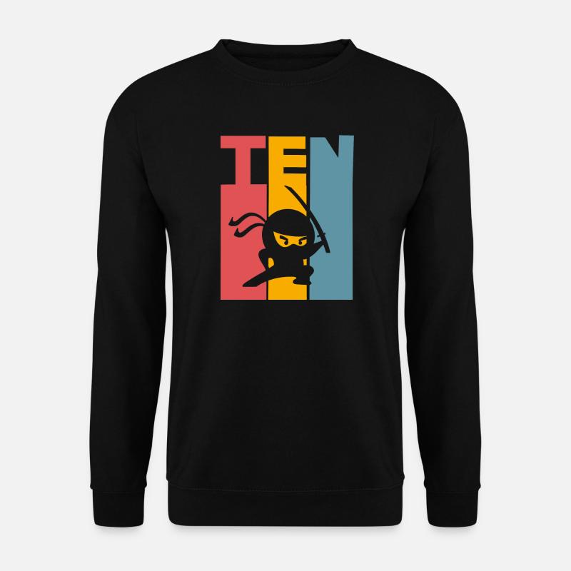 Ninja 10. Geburtstag Kinder - Unisex Pullover - Schwarz