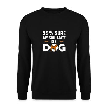 Citation de chien drôle pour les amoureux des chiens 99 Sûr mon âme sœur - Sweat-shirt Unisexe - noir - Devant - Alina (178cm) & Michal (187cm)