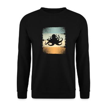 Octopus Octopus Octopus Octopus - Unisex Sweatshirt - black - Front - Alina (178cm) & Michal (187cm)