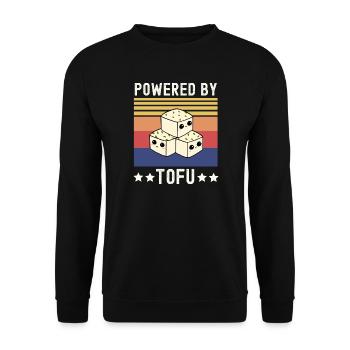 Tofu Vegan Vegans - Unisex Sweatshirt - black - Front - Alina (178cm) & Michal (187cm)