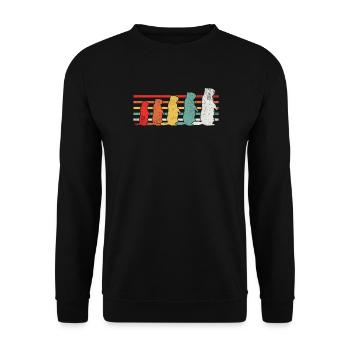 Murmeltier - Unisex Pullover - Schwarz - Vorne - Alina (178cm) & Michal (187cm)