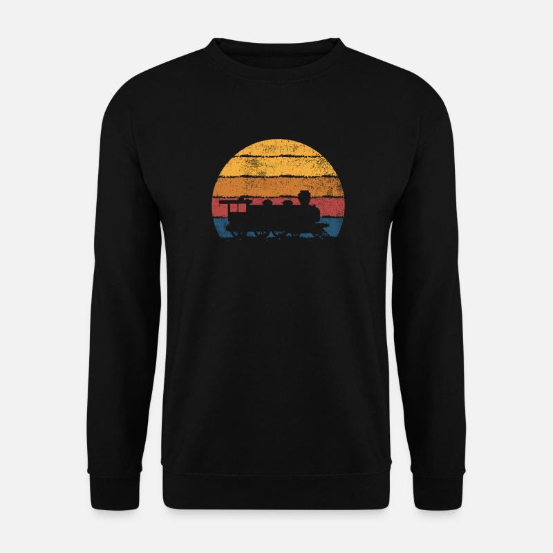 Zug Lokomotive Eisenbahn - Unisex Pullover - Schwarz