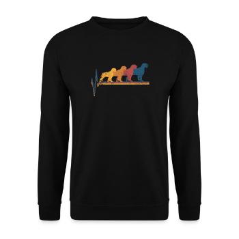 Deutsch Drahthaar - Unisex Pullover - Schwarz - Vorne - Alina (178cm) & Michal (187cm)