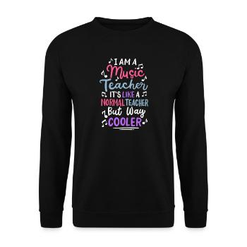 Musiklehrer Musiker - Unisex Pullover - Schwarz - Vorne - Alina (178cm) & Michal (187cm)