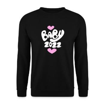 Baby 2022 - Neugeborenes 2022 Baby Geschenk - Unisex Pullover - Schwarz - Vorne - Alina (178cm) & Michal (187cm)