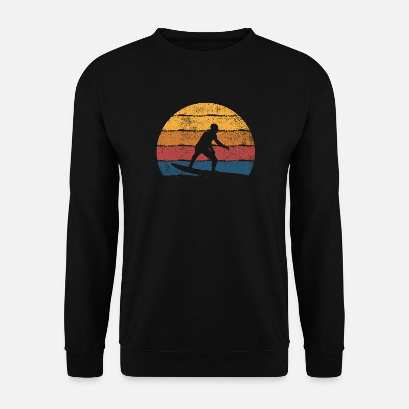 Surfer Surfen Surfboard - Unisex Pullover - Schwarz
