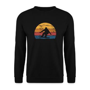Snowboarden Snowboard Snowboarder - Unisex Pullover - Schwarz - Vorne - Alina (178cm) & Michal (187cm)