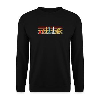 Radfahren Radfahrer - Unisex Pullover - Schwarz - Vorne - Alina (178cm) & Michal (187cm)