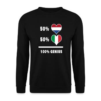 Ingenium/cadeau en Italie et aux Pays-Bas - Sweat-shirt Unisexe - noir - Devant - Alina (178cm) & Michal (187cm)