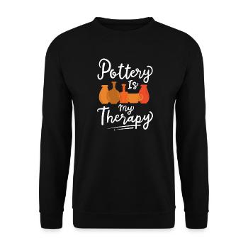 Keramik Töpfern - Unisex Pullover - Schwarz - Vorne - Alina (178cm) & Michal (187cm)
