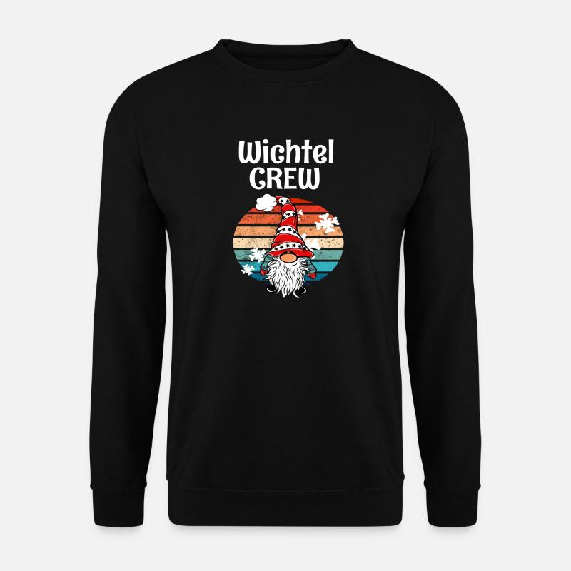 Wichtel Crew Weihnachts Gnom - Unisex Pullover - Schwarz