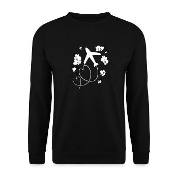 Avion - Sweat-shirt Unisexe - noir - Devant - Alina (178cm) & Michal (187cm)