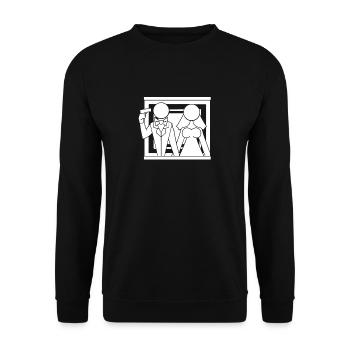 JGA Bride Groom Marriage Game Over Gift - Unisex Sweatshirt - black - Front - Alina (178cm) & Michal (187cm)