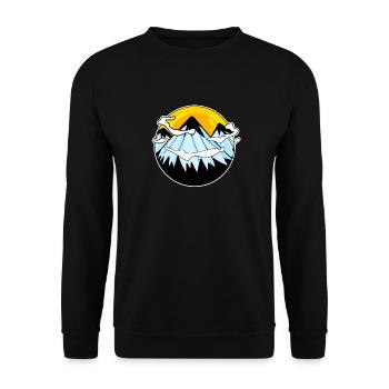 Berg Berge - Unisex Pullover - Schwarz - Vorne - Alina (178cm) & Michal (187cm)